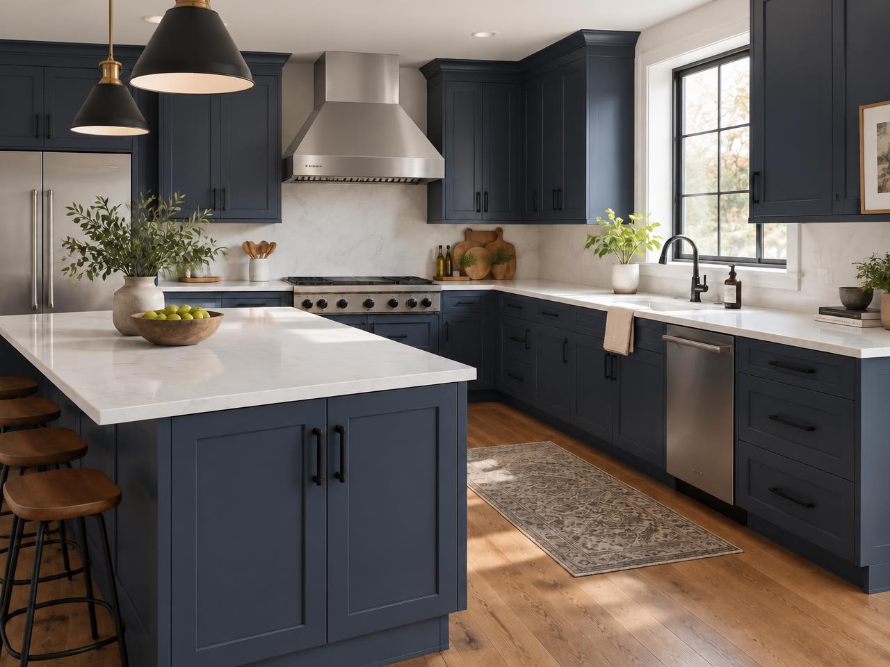 Design inspiration kitchen with Liberty Shaker Blue cabinets